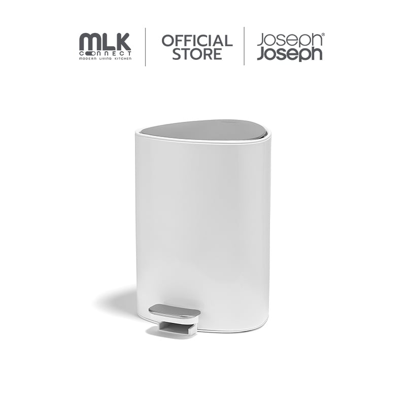 ถังขยะสแตนเลสความจุ 5 ลิตร JOSEPH JOSEPH รุ่น EASYSTORE 5L สี GLOSS WHITE N7000002